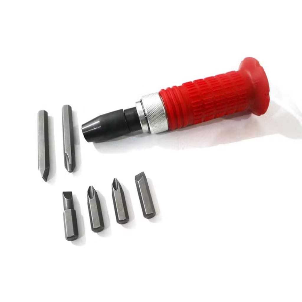 Obeng Ketok Putar Set 6 Pcs - Obeng Ketok Impact Driver Orange Termurah Berkualitas