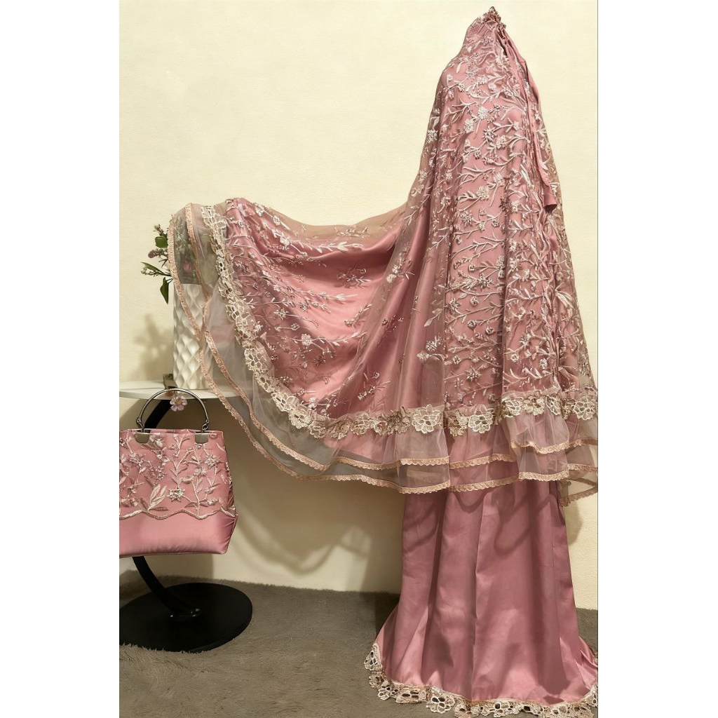 MUKENA FULL BRUKAT PREMIUM MEWAH BESTSELLER MODEL 2 IN 1 TERBARU