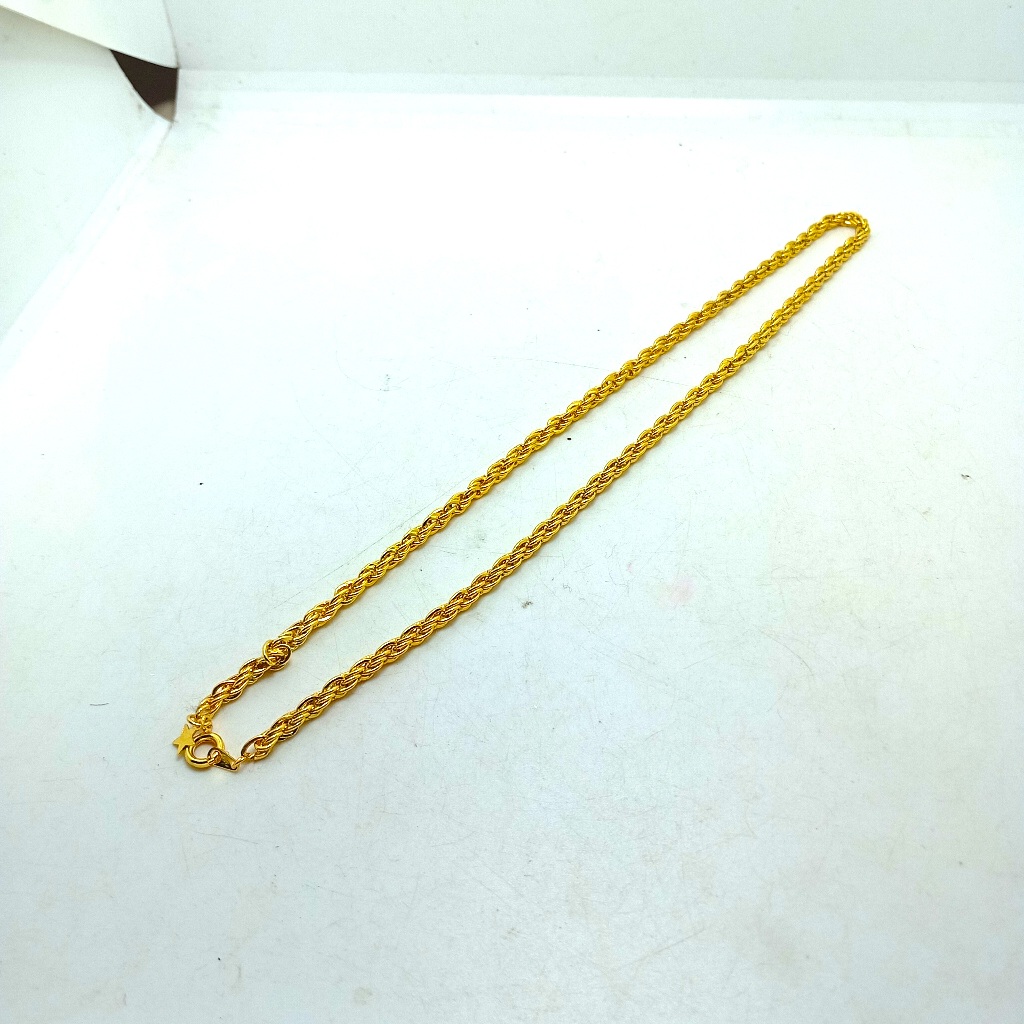 Kalung Fashion Rantai Tambang Lapis Emas Kalung Imitasi