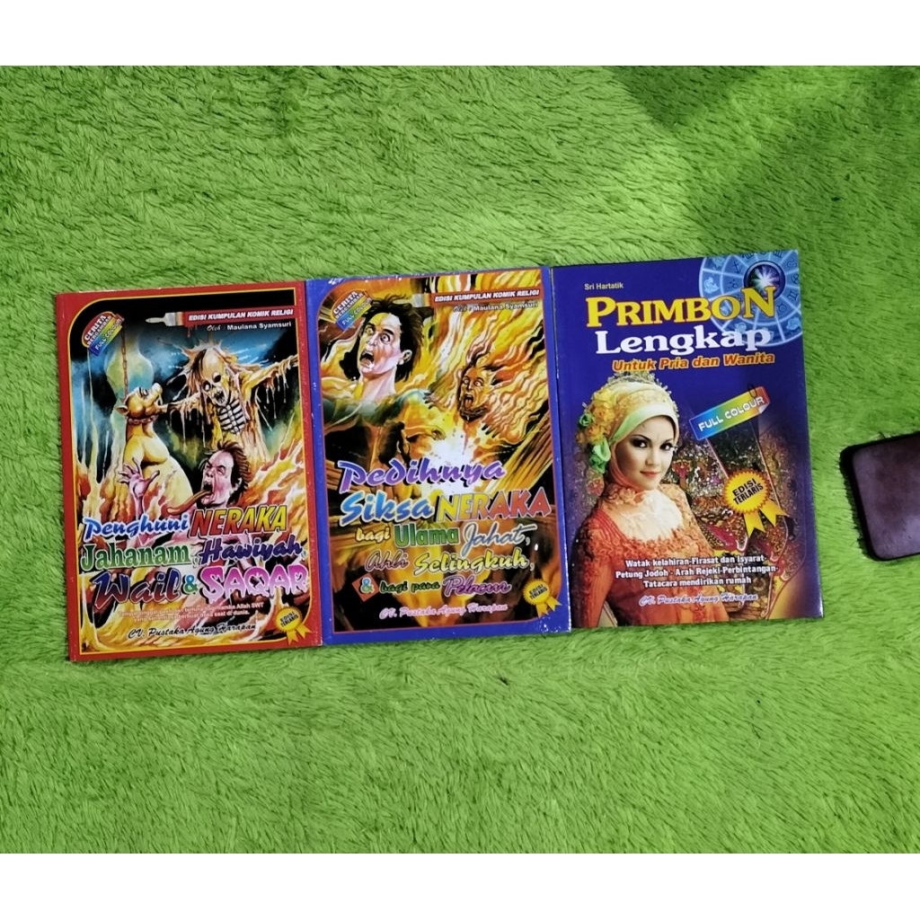 BUKU CERITA BERGAMBAR EDISI KUMPULAN KOMIK RELIGI PENGHUNI DAN PEDIHNYA SIKSA NERAKA PRIMBON LENGKAP