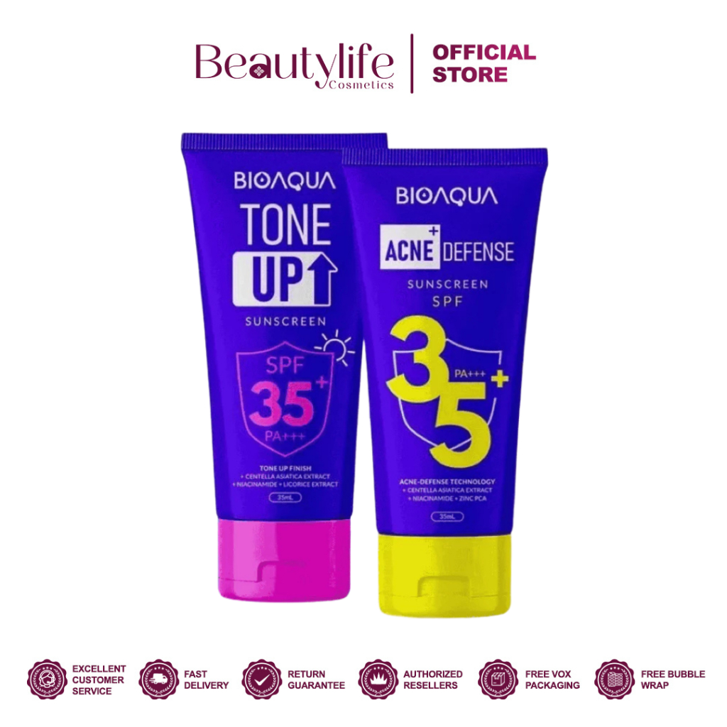 Bioaqua Sunscreen SPF35+++ Tone Up | Acne Defense