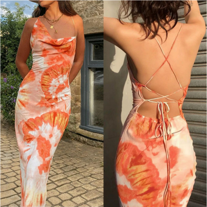 Hertha Duga baju Midi summer floral dress pantai press body korea style formal elegant casual cami b