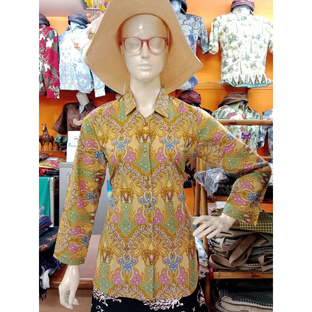 Toko bakul batik,Blouse batik wanita lengan panjang