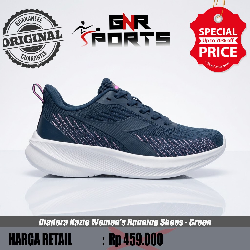 Sepatu Diadora Pierre Women's Running Shoes - Navy Original 100%