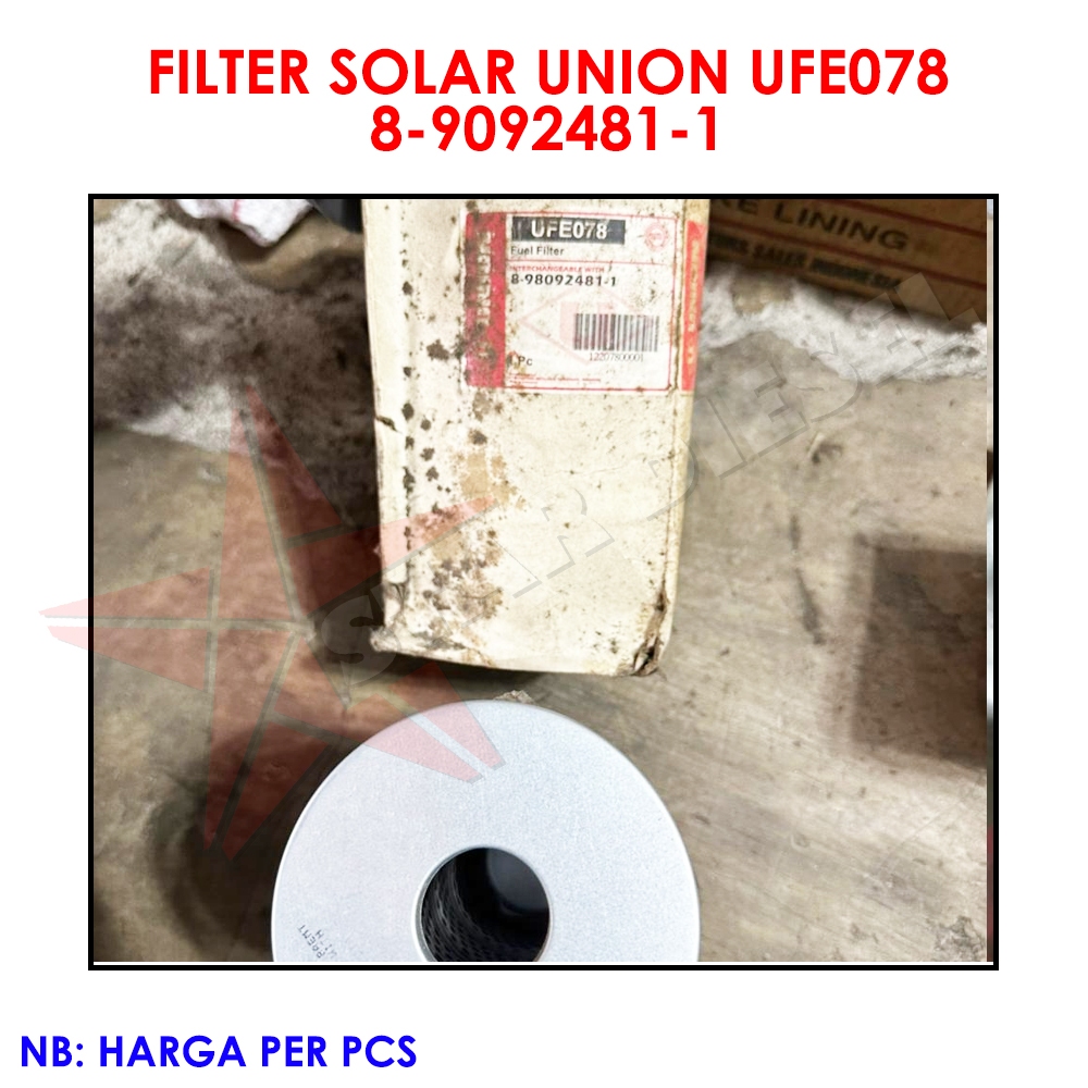 FILTER SOLAR UNION UFE078 8-9092481-1 FUEL FILTER SARINGAN SOLAR