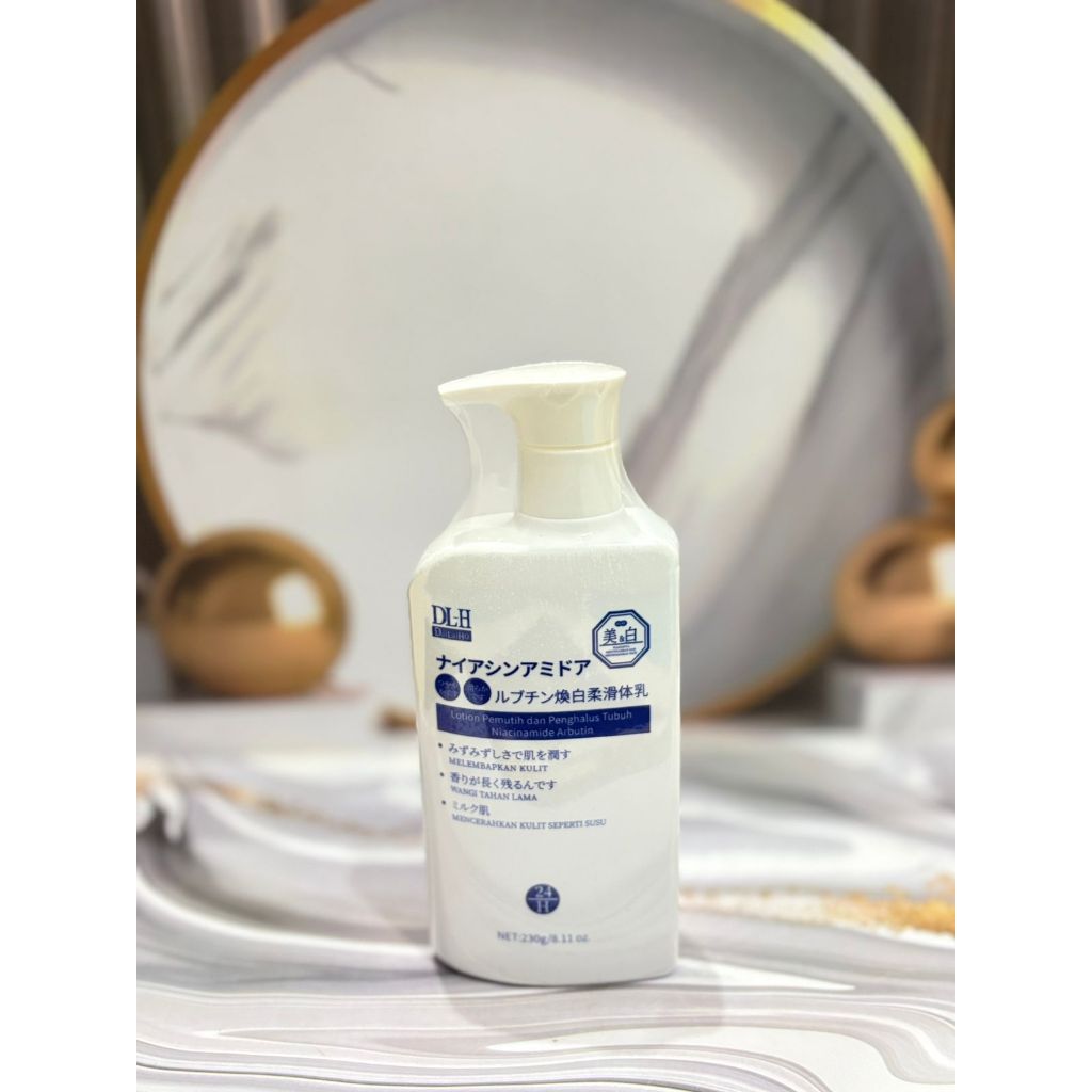 DL-H Niacinamide Body Lotion Mencerahkan Kulit Alpha Arbutin Collagen 230ml