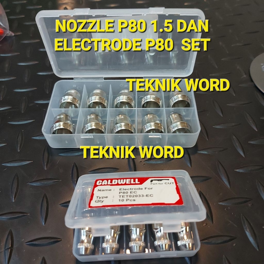 NOZZLE P80 DAN ELECTRODE P80 CALDWELL SET / NOZZEL PLASMA CUTTING P80