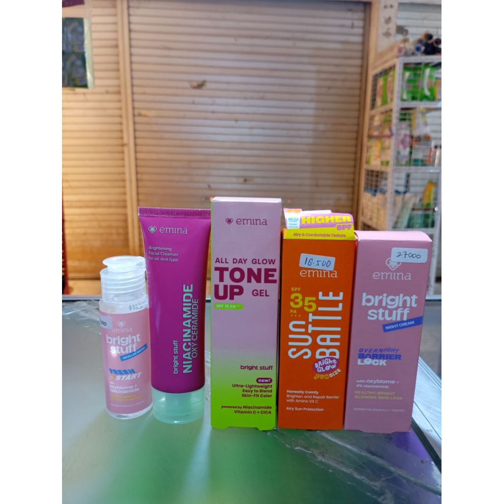 1 paket || Emina bright stuff perawatan wajah
