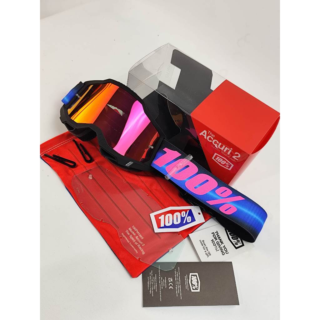 Goggle 100%  Goggle Accuri 2 Superdome Original Kacamata Motocross Trail Enduro Original