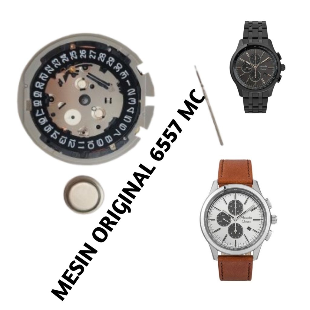 Baterai jam Alexandre Christie original 6557MC