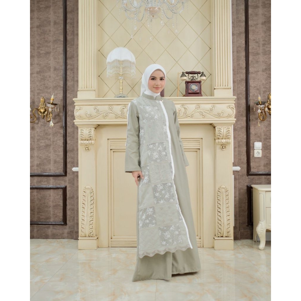 Kala Dress Sage | Gamis Katun | myRin |