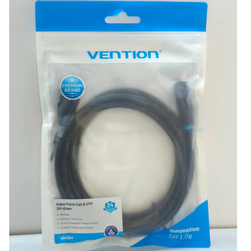 VENTION Kabel LAN 2 Meter Kabel LAN Cat 6 Kabel UTP RJ45 Kabel Ethernet 2M - IBKBH -