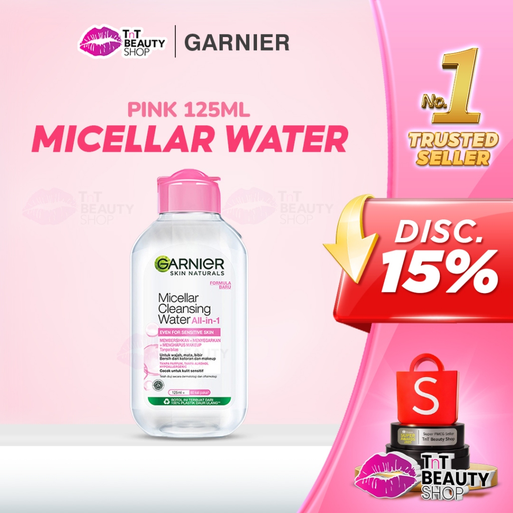 Garnier micellar cleansing water pink 125ml | TnT Beauty Shop