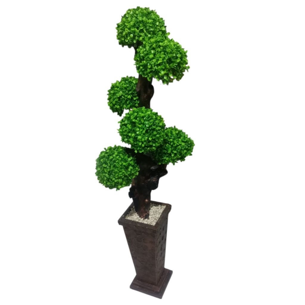 bonsai bola jumbo artificial / grass ball artificial / bunga hias sudut