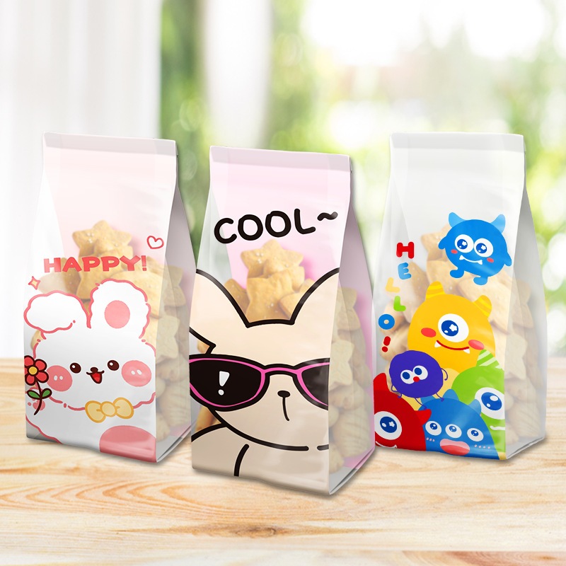 Plastik Cookies Motif Lucu 50 Pcs - Plastik Kue Kering Muffin Roti Kukis Bentuk Bear Puppy Kucing Ke