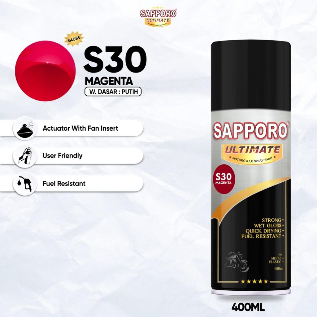 Sapporo Ultimate S30 Magenta / Sapporo Ultimate / Cat Semprot / Cat Aerosol Terbaik / Sapporo Spray 