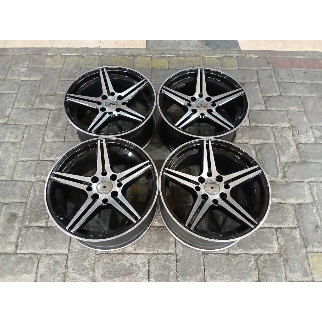 Velg mobil racing vossen cv5 ring 15x7 h8x100-114.3 cocok buat agya,brio,dll