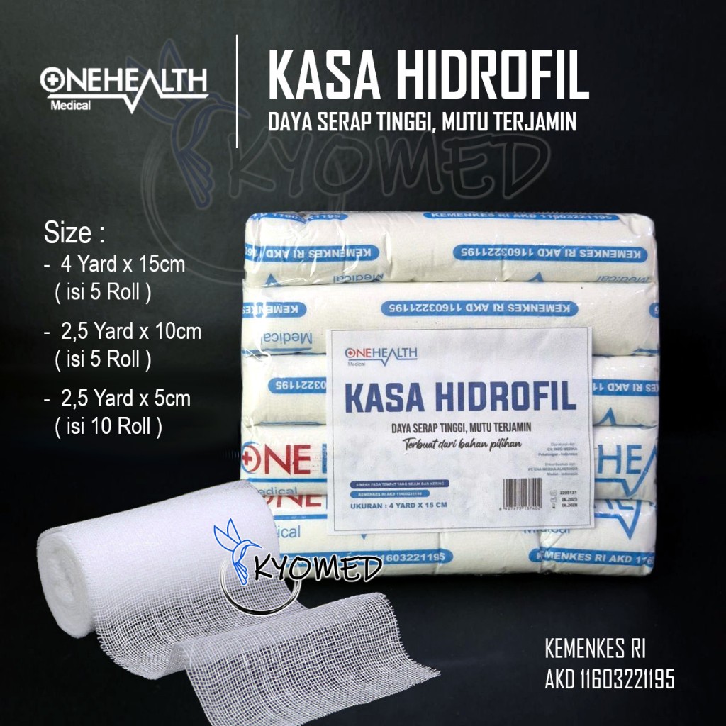 OneHealth Kasa Verban Steril Hidrofil Gulung Roll Kassa Perban [ Kyomed ]