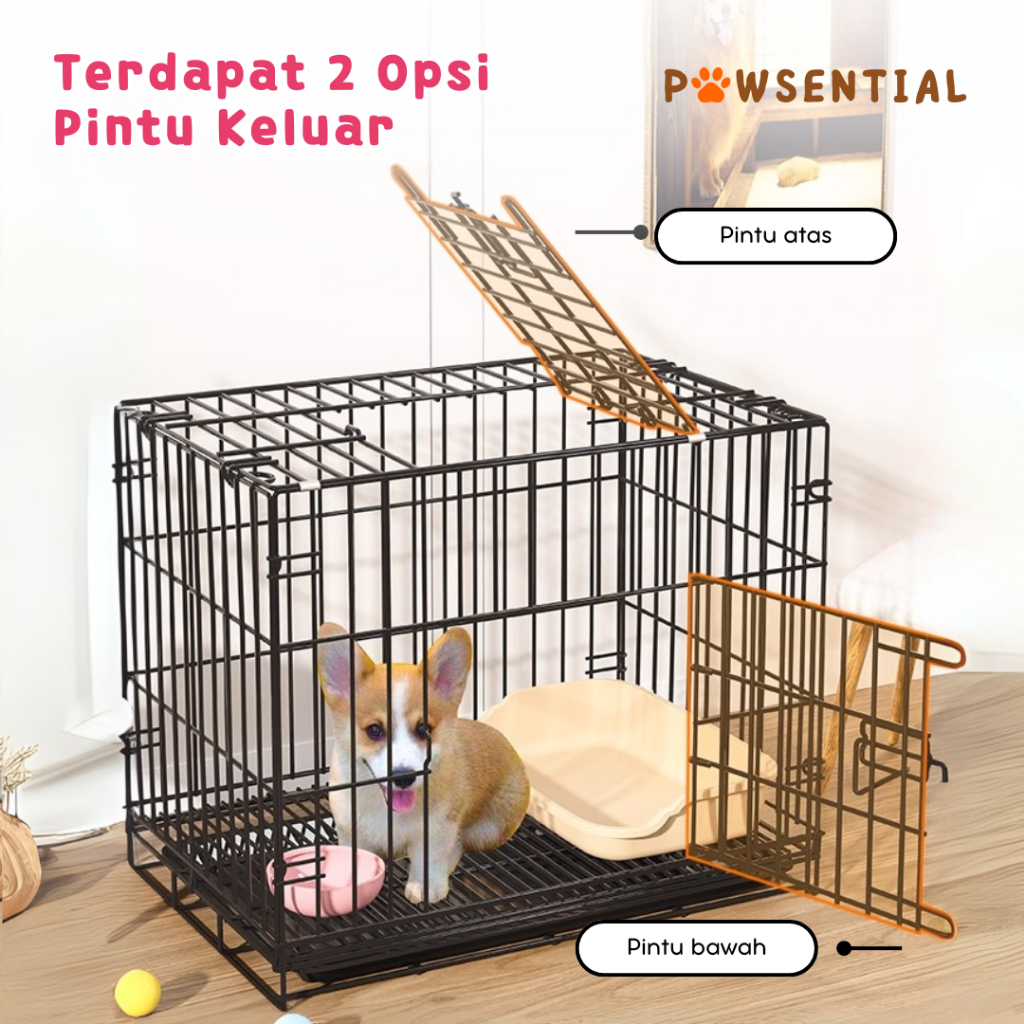 Kandang Besi Lipat Kucing Anjing Premium Anti Karat Kandang Besi Kucing Anjing Jumbo Besar Kandang