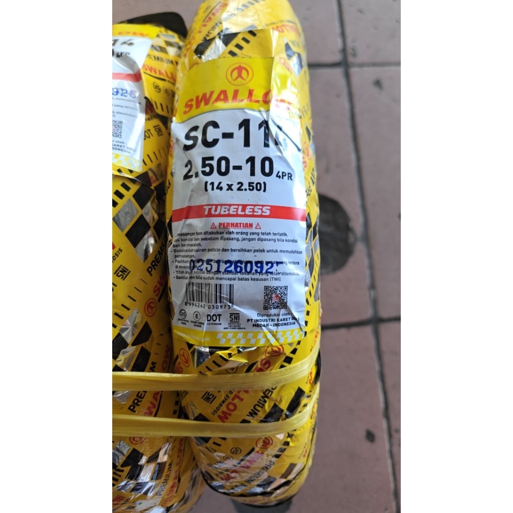 ban luar swallow sepeda listrik 250x10 (14*250)  sc114