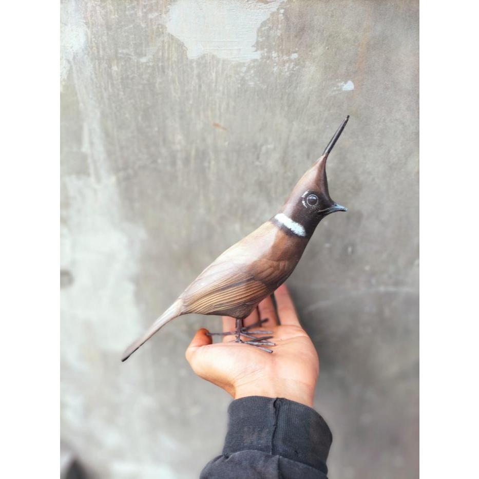 Jontrot boneka burung cililin coklat mirip asli ampuh