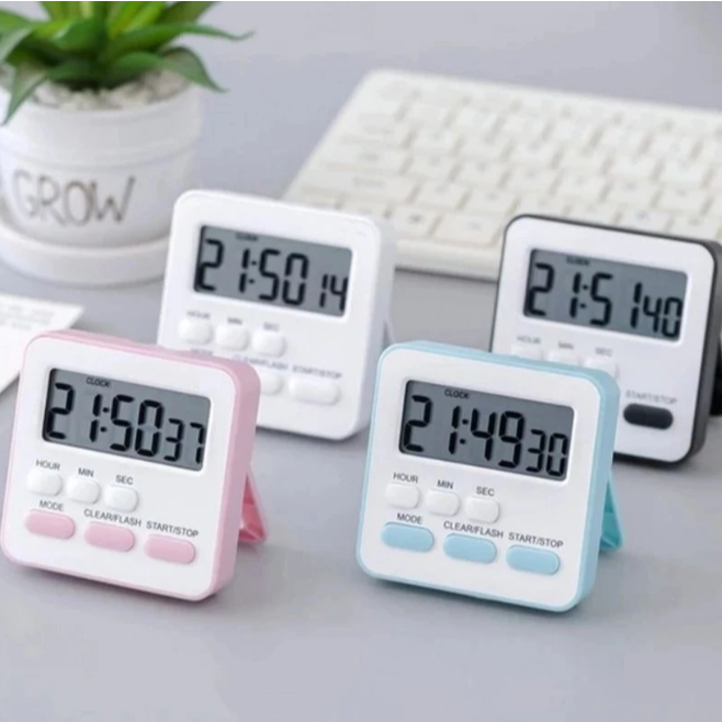 Digital Kitchen Timer Stopwatch – Timer Dapur Digital Untuk Masak, Baking, Kopi, Dan Kue. Dilengkapi