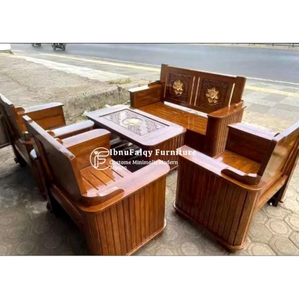 Kursi Tamu Minimalis Kayu Jati, Kursi Tamu Jati, Kursi Tamu Kayu Jati Jepara, Kursi Tamu Formasi 211