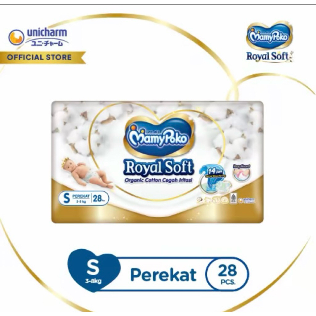Pampers mamypoko royal soft perekat s28