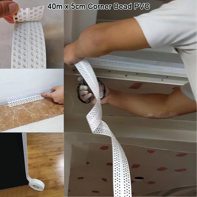 Corner Bead PVC Corner Bead Sudut Untuk Sudutan Luar Dan Dalam 400 x 5 cm