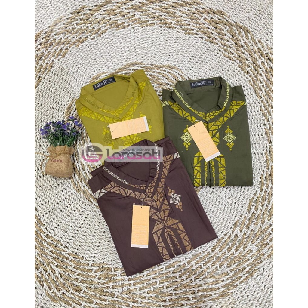 baju Koko BILADI lengan pendek warna/Koko kekinian/Baju taqwa dewasa/