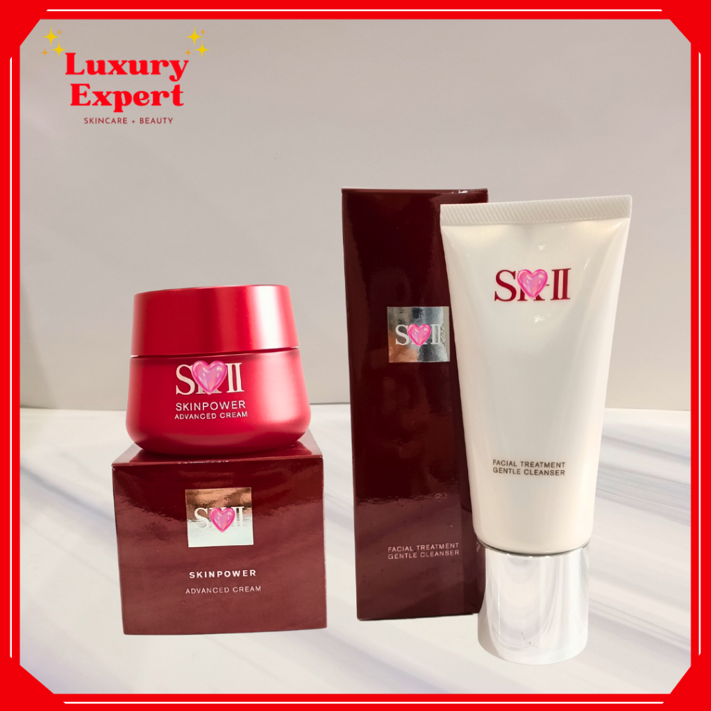 SKII SK-II SK2 Cleanser 120gr + Skinpower Advanced Cream 50gr - PAKET FULL SIZE