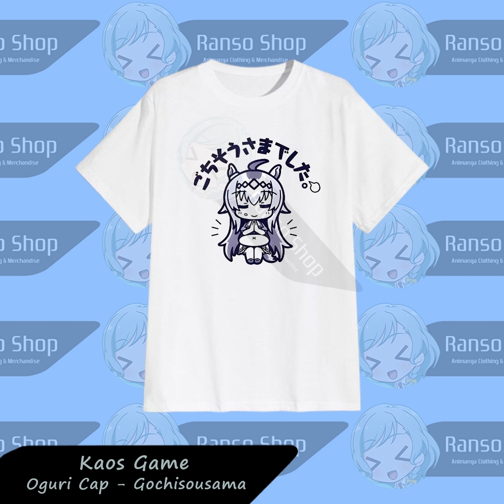 T-shirt Oguri Cap Uma Musume Derby Party Gochisousama deshita / Kaos Uma Musume Oguri Cap Thanks for