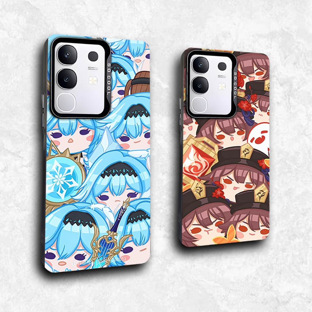 RN48 Karakter Genshin Chibi Case Vivo seri Kompatibel untuk Vivo Y29 4G Y19S V50 V40 V50 Lite V40 Li