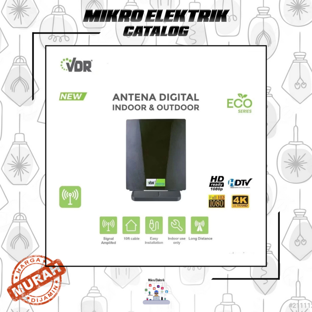 Antena Digital Outdoor / Indoor + Kabel VDR