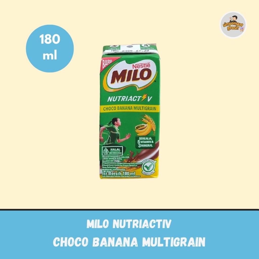 Susu Milo Nutriactiv 180 ml / Susu Milo Kotak