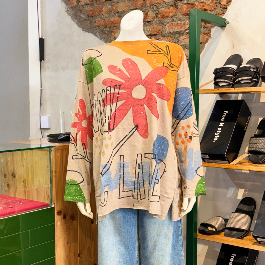 CHIA SUJU TOP - OVERSIZE JUMBO PRINTING - KAOS OVERSIZE CEWEK