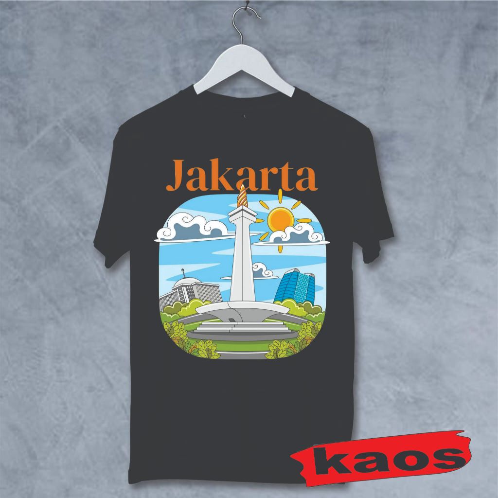 KAOS KATUN/kaos oleh oleh JAKARTA/baju jakarta/baju viral