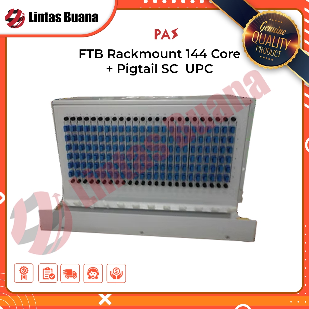 FTB Rack mount SC 144 Core Lengkap Pigtail Merk PAZ