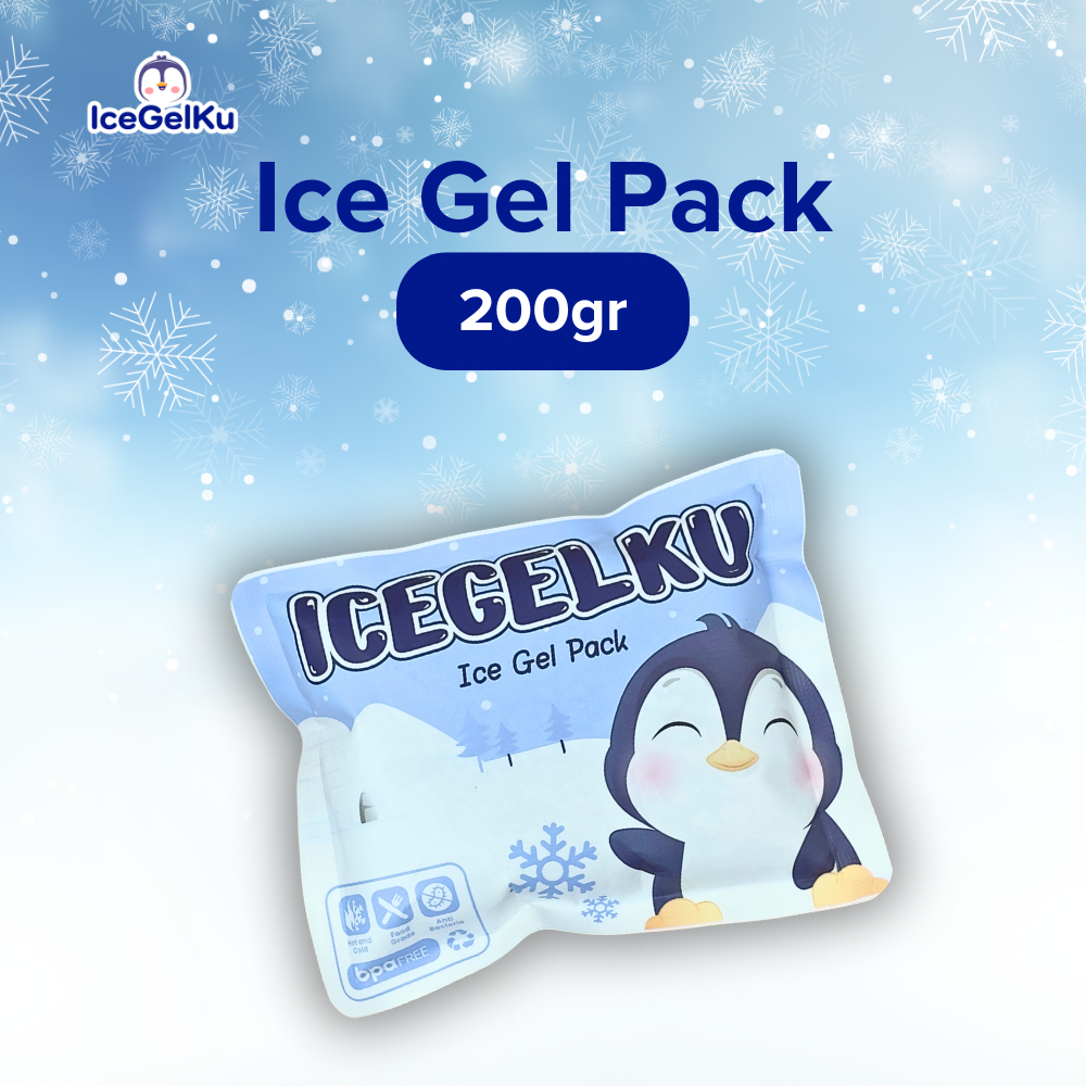 IceGelKu - Ice Gel Kecil 200g Merk Icegelku - Blue Ice Pack Gel