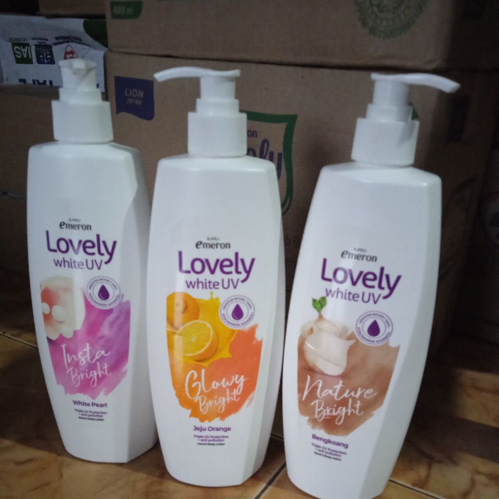 lovely white 500ml, handbody lovely pump 2pcs
