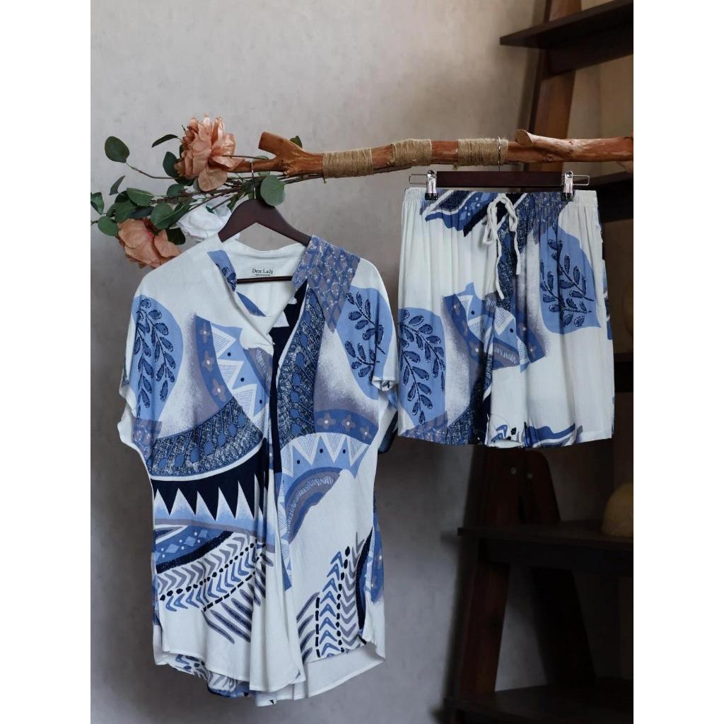 PLUS SIZE (JUMBO) ONE SET BERLENGAN CELANA PENDEK PREMIUM