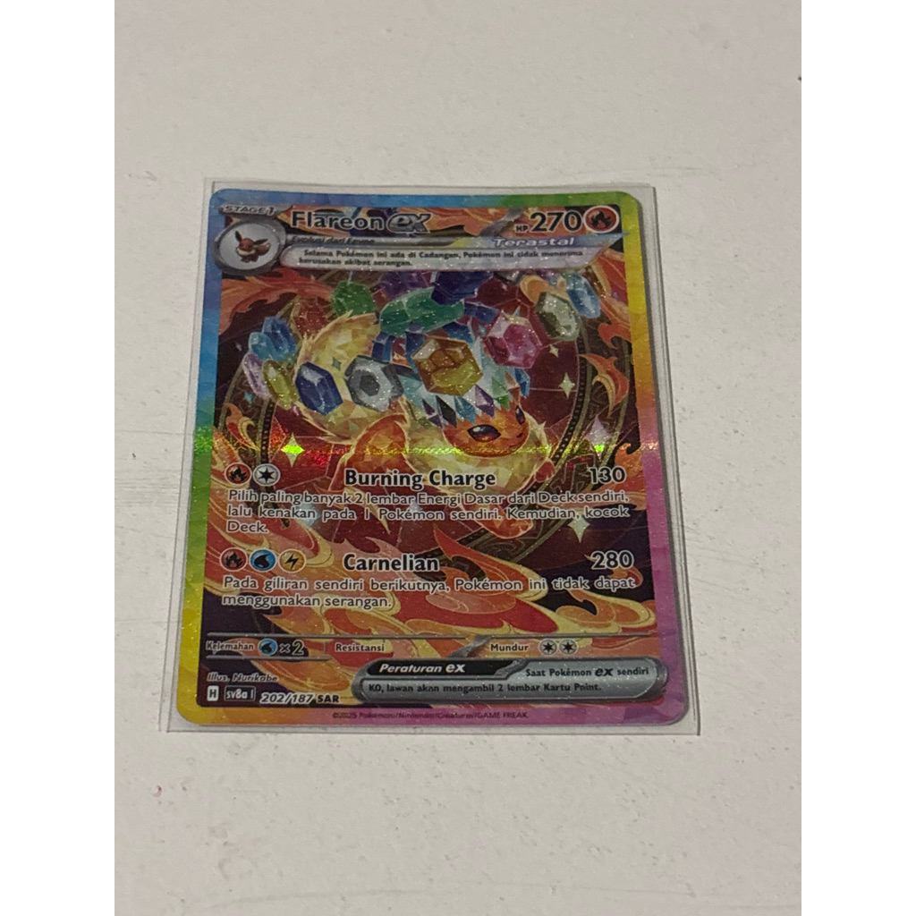 kartu pokemon flareon ex SAR