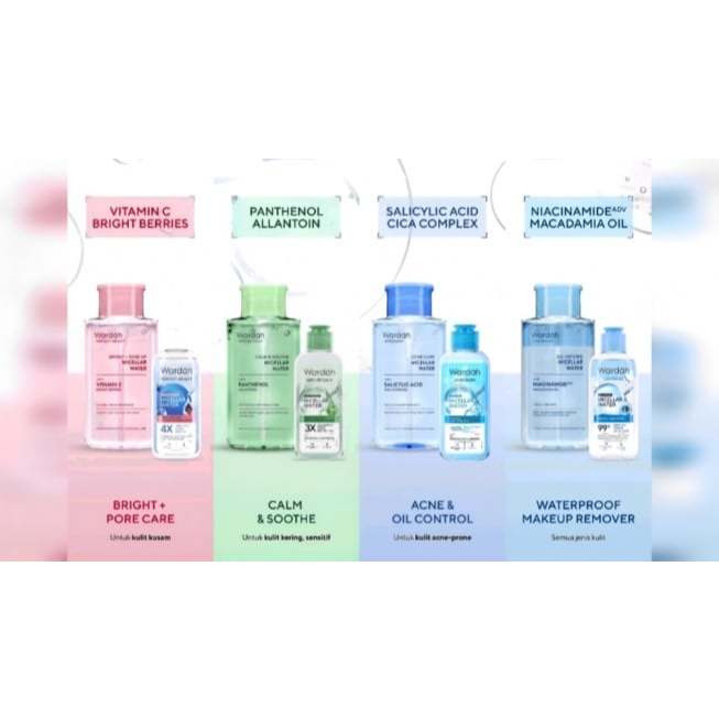 Wardah Micellar Water Make Up Remover Pembersih Make Up Wajah