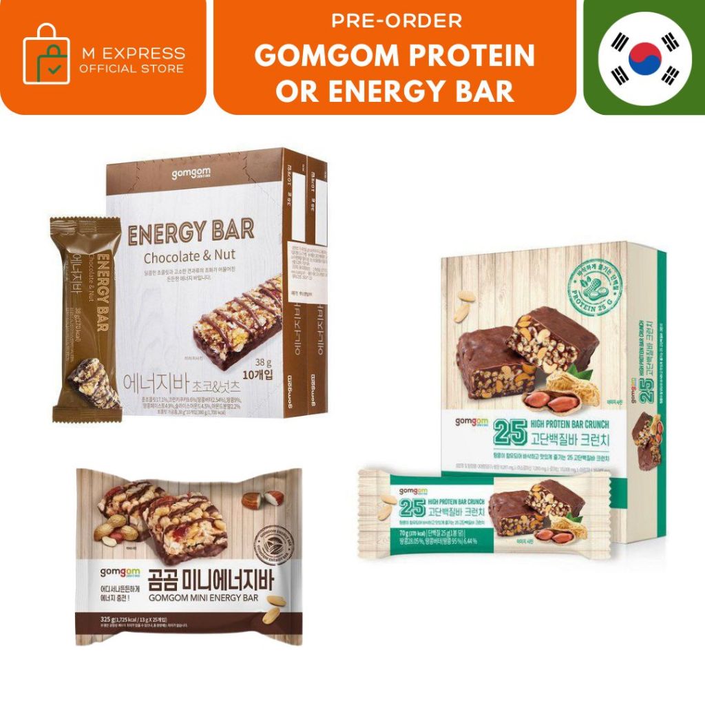 [M EXPRESS] GOMGOM energy and protein bar - snack diet korea rendah kalori