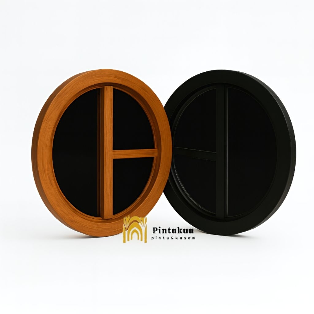 kusen Jendela kayu jati diameter 80-90 cm kusen jendela kayu jati aesthetic JKB