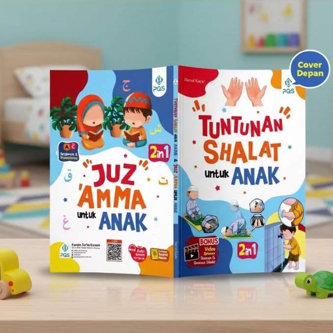 [BA x PQS] PQS 2 in 1: Tuntunan Shalat Anak Lengkap & Juz Amma Full Color Bonus Audio Video
