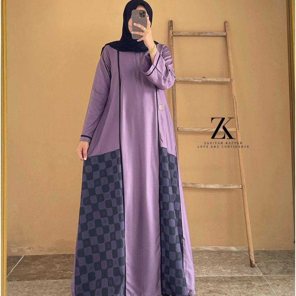 Gamis Ori ZAKIYAH KAFTAN ZK Print Series - Premium ll Best Seller