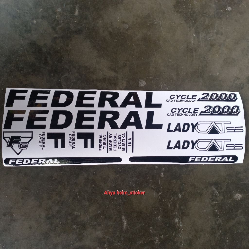 Cutting sticker sepeda FEDERAL FC 2000 LADY CAT