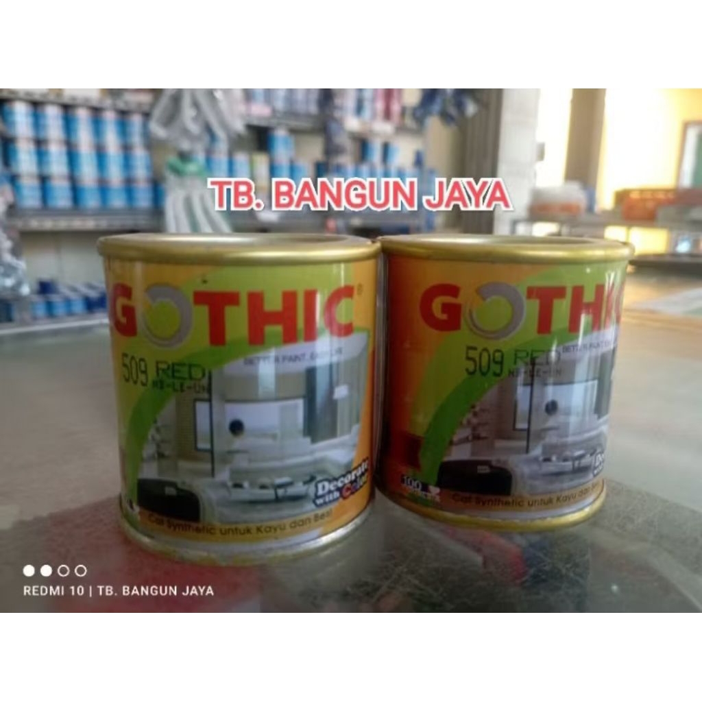 Cat kayu besi Gothic 100cc / cat kayu besi kecil