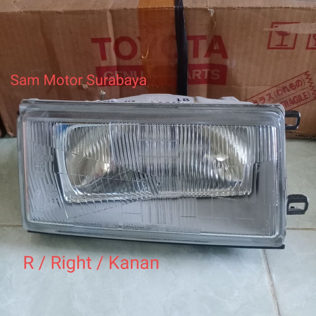 Headlamp Headlight Lampu depan Toyota Corolla GL, 1983, 1984, 1985, ORIGINAL